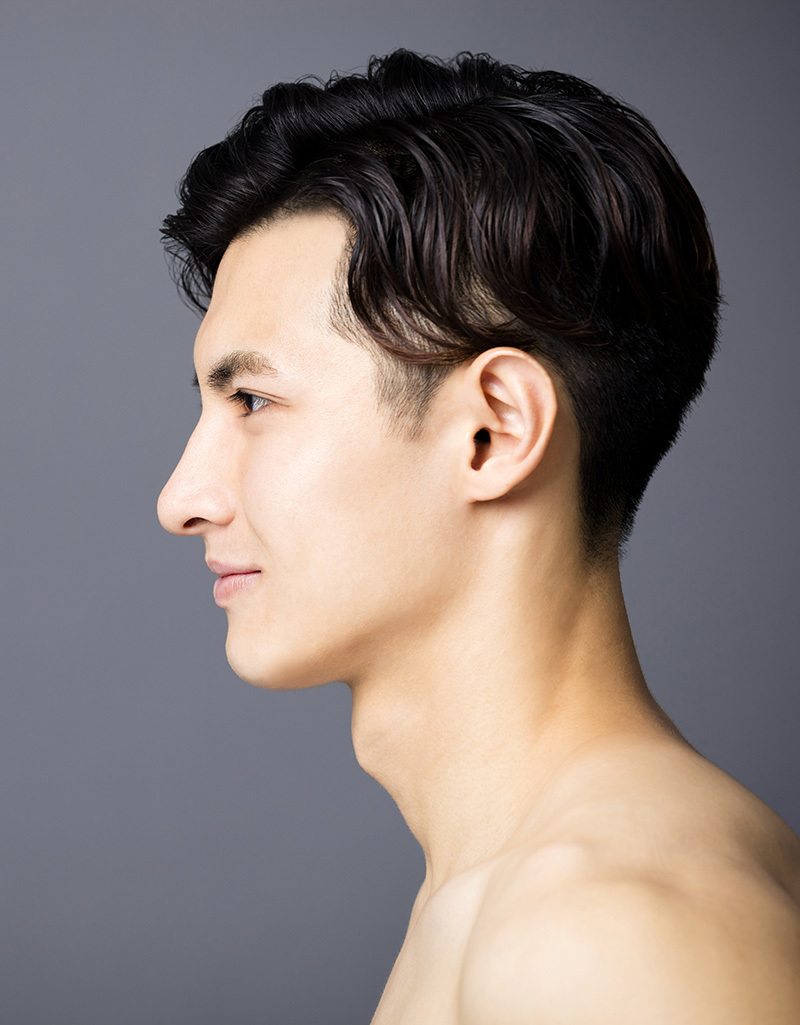 Profile of a young man